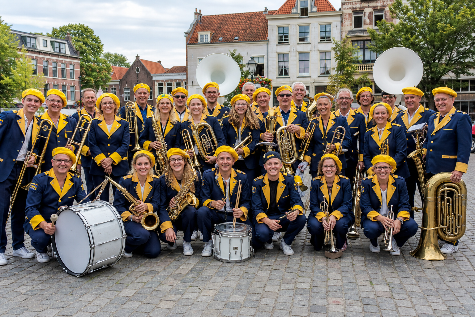 Muzikanten van De Musquitos en CMV De Bazuin Meppel